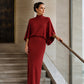 👗✨ Elegancki Zestaw Damski (Bluzka Nietoperz + Spódnica Maxi) – Wygodny i Stylowy | S–2XL 🍷