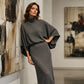 👗✨ Elegancki Zestaw Damski (Bluzka Nietoperz + Spódnica Maxi) – Wygodny i Stylowy | S–2XL 🍷