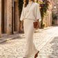 👗✨ Elegancki Zestaw Damski (Bluzka Nietoperz + Spódnica Maxi) – Wygodny i Stylowy | S–2XL 🍷