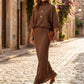 👗✨ Elegancki Zestaw Damski (Bluzka Nietoperz + Spódnica Maxi) – Wygodny i Stylowy | S–2XL 🍷