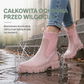 👢✨ Damskie wodoodporne, antypoślizgowe kalosze sięgające do połowy łydki – z PVC, z grubą podeszwą, z dzianinowym wykończeniem, zapewniające wygodę w deszczowe dni🌧️