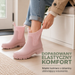 👢✨ Damskie wodoodporne, antypoślizgowe kalosze sięgające do połowy łydki – z PVC, z grubą podeszwą, z dzianinowym wykończeniem, zapewniające wygodę w deszczowe dni🌧️