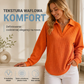 🧶✨ Damska dzianinowa bluzka o fakturze waflowej z dekoltem w kształcie litery V – luźny krój oversize, miękka, 12 kolorów, rozmiary S–5XL👕