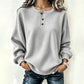 ✨🍂 Damska luźna bluza z dzianiny waflowej – miękka, oddychająca, 9 kolorów, rozmiary S–4XL