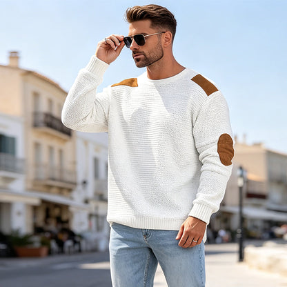 🔥🧶 Elegancki Męski Sweter Dzianinowy – Ciepły Splot Waflowy, Wygodny na Jesień | S–3XL 🍂