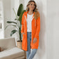 🌈🧥 Długa damska bluza z kapturem i zamkiem – luźny krój, 9 kolorów, rozmiary S–5XL