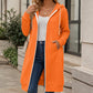 🌈🧥 Długa damska bluza z kapturem i zamkiem – luźny krój, 9 kolorów, rozmiary S–5XL