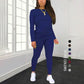 😍✨ Női, hosszú ujjú, kétrészes, slim fit sportruha – 8 színben, S–2XL🏃