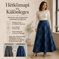 Női elegáns, magas derékú kockás hosszú szoknya