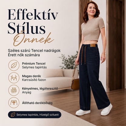 👖✨Női alkalmi, zsinóros, széles szárú farmernadrágok