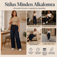 👖✨Női alkalmi, zsinóros, széles szárú farmernadrágok