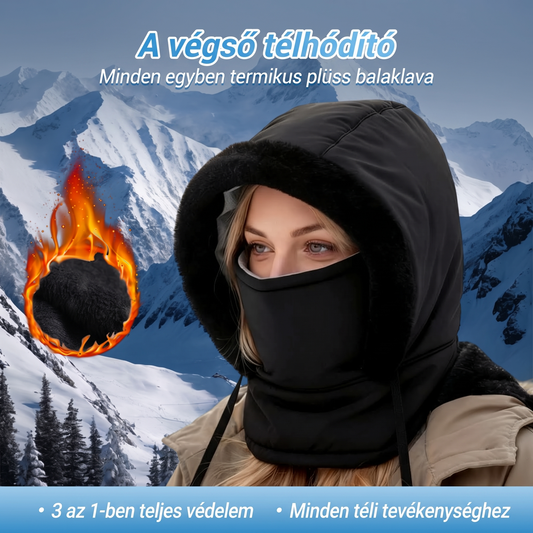 🔥Plüssbéléses, vastagított hővédő sapka arcmaszkkal💌