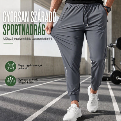 👖 Gyorsan száradó, rugalmas, jégselyemből készült férfi sportnadrág – 3 színben, L–4XL🏃‍♀️
