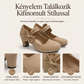 Női elegáns, vastag sarkú cipők masnis pánttal