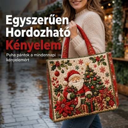 Karácsonyi témájú steppelt válltáska