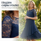 Női Elegáns Csipkebetétses Rétegezett Chiffon Ruha