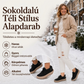 Női, alkalmi, plüss bélésű téli cipők