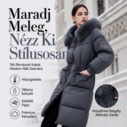 Nőknek középhosszú, vastagított béléses kabát