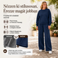 Női szabadidő felső és bőszárú nadrág szett