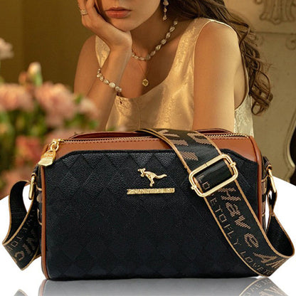 🥰Мода диамант модел голям капацитет 3-слой Crossbody чанта