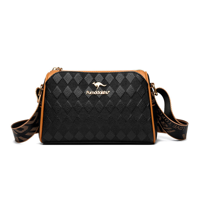 🥰Мода диамант модел голям капацитет 3-слой Crossbody чанта