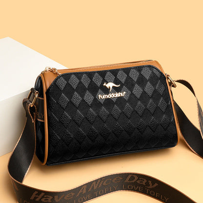 🥰Мода диамант модел голям капацитет 3-слой Crossbody чанта